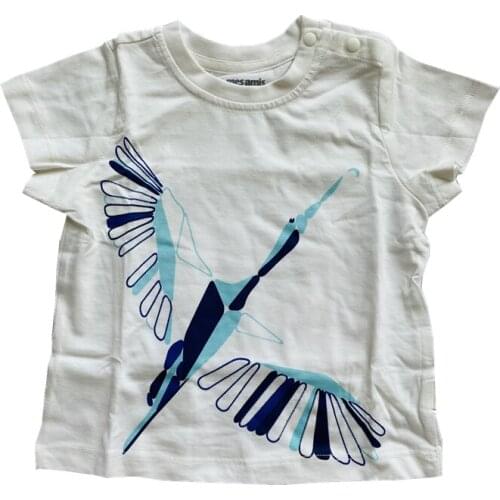 0-1 Year Baby Boy Summer Clothes Cotton Animal T-shirt White Tops 100% Cotton Infant Boys' Tees Clothing Free Shipping