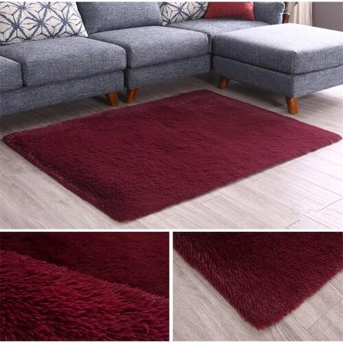 Simple modern silk wool carpet thickening living room cushion coffee table bedroom mat bedside blanket sofa carpet yoga rug