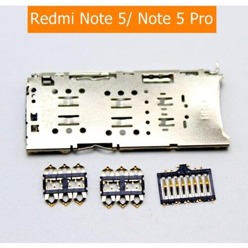 For Xiaomi Redmi Note5/ Note 5 Pro SIM Card Reader Slot Connector Socket Card Reader Holder Replacement Repair Spare Parts