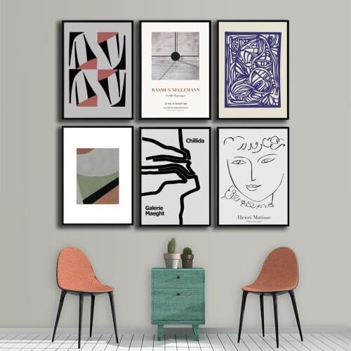 Scandinavian Home Set- Danish Art / Spanish Art / French Art compilation - Home Decor - Rasmus Nellemann - Matisse - Chillida