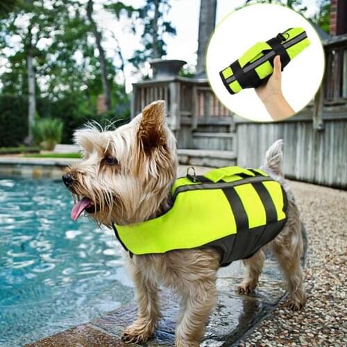 Dog Life Vest Safety Clothes Dogs Swimwearr Reflective Inflatable Polyester with Magic Sticker Life Vest Jacket for Outdoor