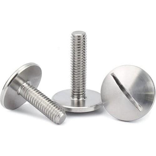 2pcs M2.5 304 stainless steel Slotted big flat head screws one word Oblate header screw mechanical bolt GB947 3mm-16mm length