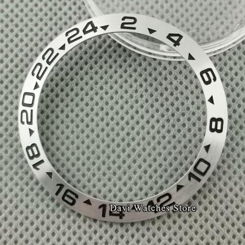 High Quality 38mm Silver Watch Bezel Insert New Stainless Steel Watch Bezel Ring Fit 40mm Automatic Watch