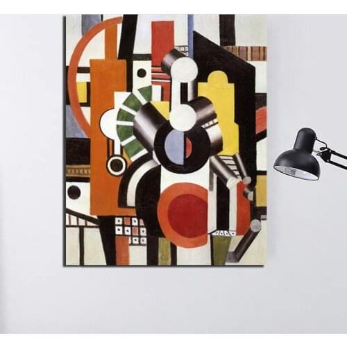 Fernand Legor Mechanical Paintings Canvas Painting Print Living Room Home Decoration Modern Wall Art Oil Painting Poster Picture