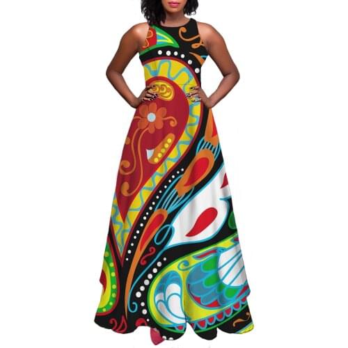 Hycool Yk2 Sleeveless Maxi Dresses For Women Summer 2021 Afric A-Line Vintage Clothing Elegant WomenS Evening Dress For Wedding