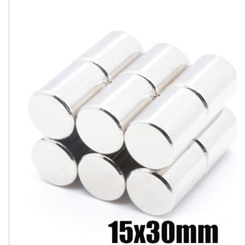 1 pcs 15x30mm N50 Neodymium Magnets Rare Earth Round Supper Strong Grade