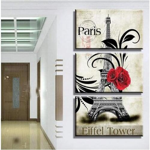 3 Pieces unframed HD printed canvas art wall pictures for living room home decor