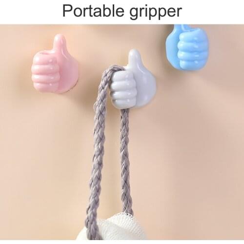 Thumb Shape Storage Rack Wall Hook Wall Hanger Towel Hooks For Bathroom Kitchen Door Closet Cabinet