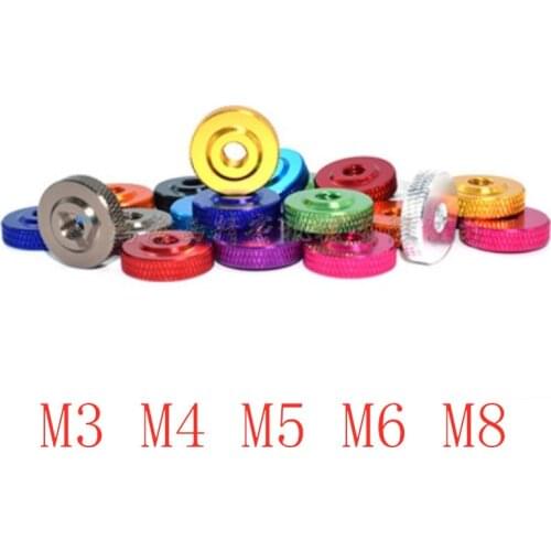 5-10pcs/lot M3 M4 m5 m6 m8 Anodized Aluminum Knurled small Step Hand Thumb Nut for FPV RC Models