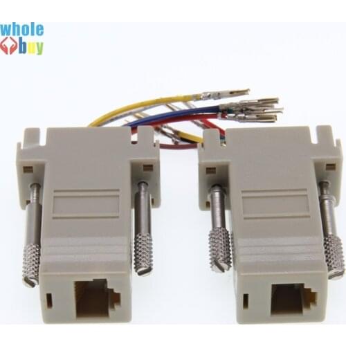 300pcs/lot DB9 Female To RJ12 RJ45 Female DB9 To RJ45 DB9 To RJ12 Adapter for Computer Connection of 9-pin Serial Equipment