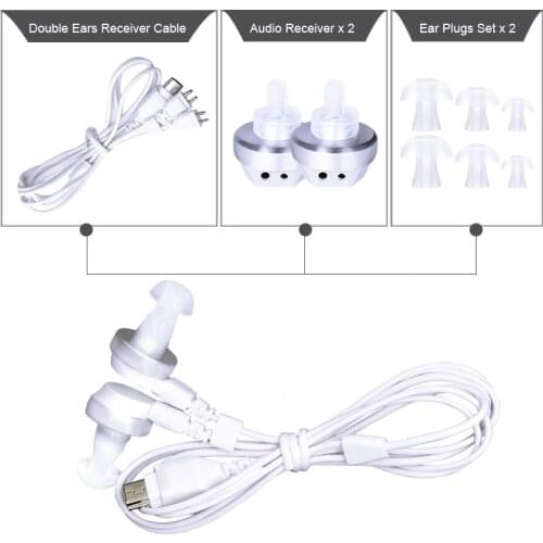 Pocket Hearing Aids Accessories Audio Receiver head and Cable for Siemens Pockettio MP HP DMP DHP Hearing Aid Amplifiers Tools