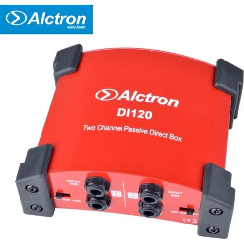 Alctron DI120 passive DI box used in guitar recording and stage performance great for keyboard acoustic and electric guitar