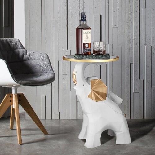 Big Resin Statue Plastic elephant Statue Tray Coffee Table Living Room Decoration Nordic Creative Gifts Luxury Decoration