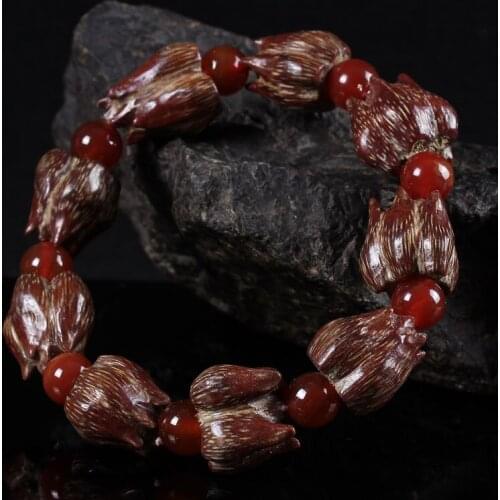 Bleeding Lotus Bracelet Natural Primary Color Handmade Bracelet Bead Lotus Lotus Bodhi Bracelet