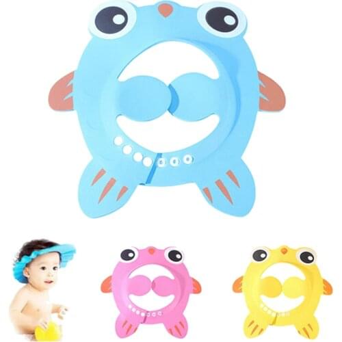 Kids Bath Visor Hat Children Waterproof Cap Safe Baby Shower Cap Adjustable Protect Eyes for 3M to 6Y Child Wash Hair Shield