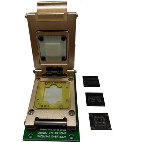 EMMC socket eMMC153/169 eMCP162/186 eMCP221 Pogo Pin 3 in 1 Test Socket Reader BGA153 169 162 186 Data Recovery SD Interface