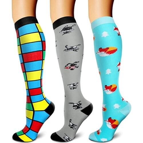 New Compression Socks 20-30 Mmhg Knee High Women Men Socks Best For Nurse, Medical,Edema,Diabetes,Varicose Veins, Running,Flight