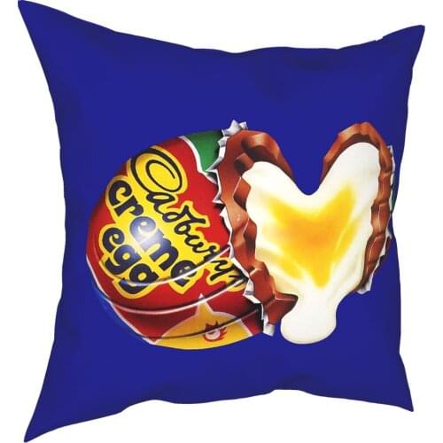 Creme Egg Throw Pillow Cover Cushions for Sofa Easter Egg Bunny Rabbit Holiday 45*45cm Cushion Covers