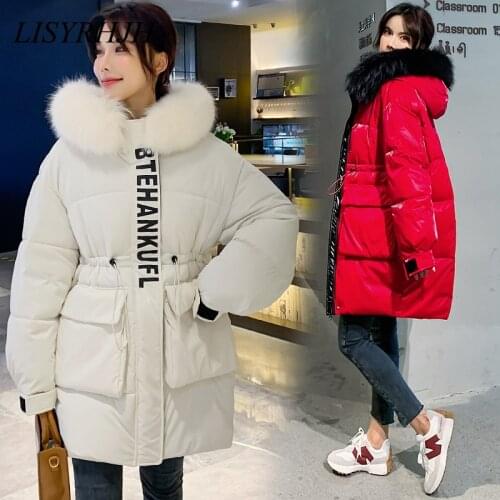 LISYRHJH Winter Jacket Women Parkas Short Cotton Coat Autumn Winter Fur Hooded Warm Women Jacket And Coat Clothing Female