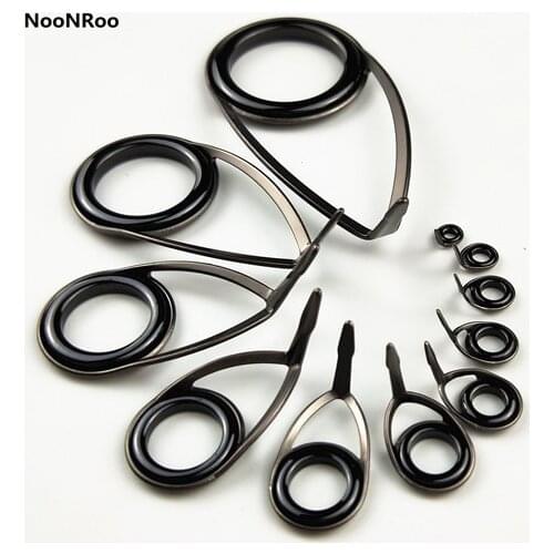 Frosted Dark-Grey & Titanium Model KT/KL Fishing rod Guide K-Frame Single-foot guide Series