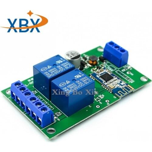 BLE 4.0 Switch Two Way Relay Panel Mobile Android Phone Wireless Remote Control Bluetooth Door Opening Module ZL-RC02