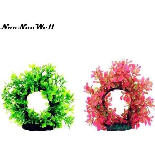 15cm Underwater Artificial Plants Fish tank Decoration Aquarium Decorations Green Red Water Grass Arch