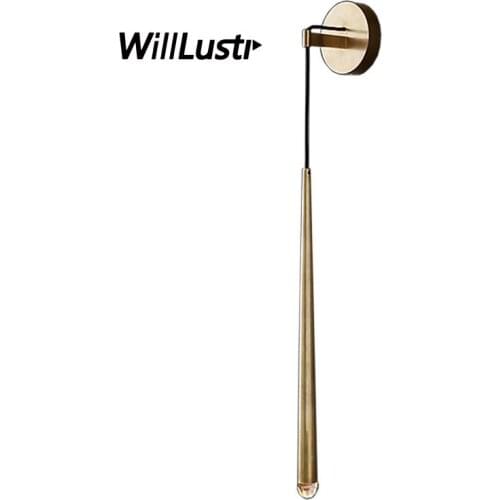 Retro Copper Iron Wall Lamp Affordable Luxury Crystal Sconce Hotel Restaurant Living Room Bedroom Study Creative Metal Lighting