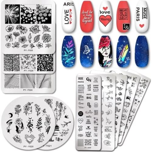 Snake Butterfly Nail Stamping Plates Tiger Nail Art Stamp Templates Stencils Flower Design Print Stamping Manicure Tool