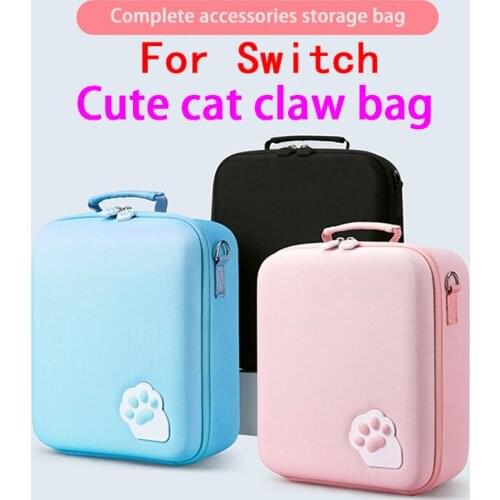 For Nintendo Switch Storage Bag New Design Cute Cat Claw Storage Bag Case Nintend Switch Shell Cover Box Console Accessories