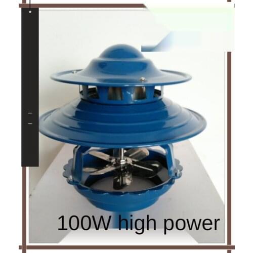 100W 8 Blades Motor Chimney Fan High Power Thickened Cast Iron Base Induced Draft FanDustproof Durable Chimney Fan Cast Iron