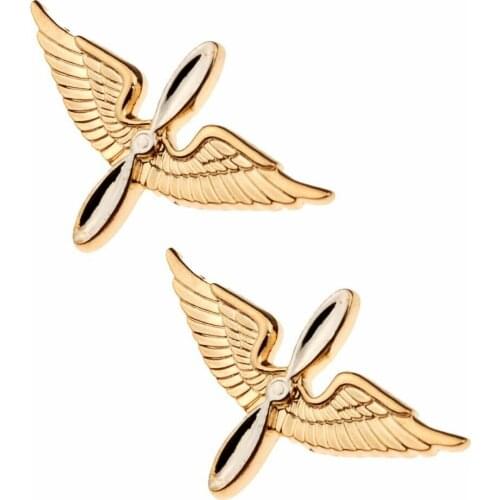 MILITARY U.S. AIR FORCE AVIATION WINGS METAL BADGES COLLAR LAPEL PIN of 2