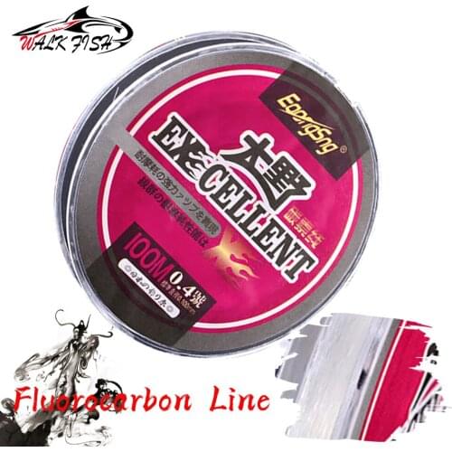 WALK FISH 100M Fluorocarbon Fishing Line Carp Fishing Line Japanese Super Strong Carbon Line Fly Fishing Line Pesca Accessories