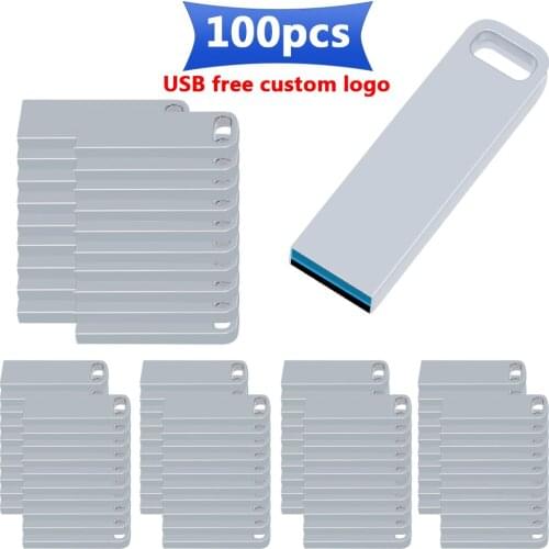 100pcs/lot free Personalize logo flash USB 3.0 Waterproofpen drive usb flash drives de metal 4GB 8GB 16GB 32GB 64GB memoria