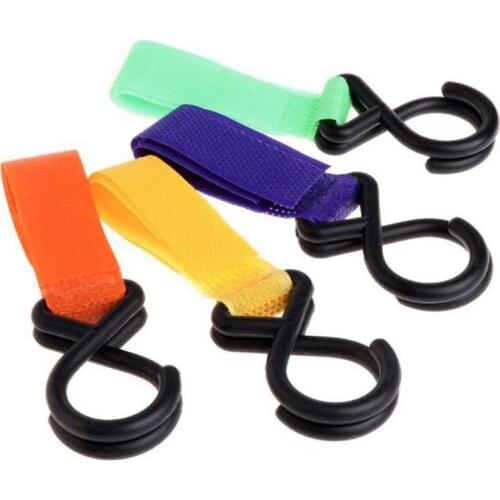 100pcs/lot Nylon Plastic Baby Stroller Pushchair Car Hanger Hook Strap Multi Purpose