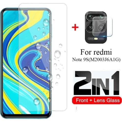2 In 1 Protective Glass for Xiaomi Redmi Note 9s Screen Protector for Xiaomi Redmi Note9s 9 S M2003J6A1G 6.67" Camera Lens Glass