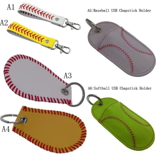 2019 Softball Baseball Seamed Leather Stiches Keychain for Women Bag Accessories New