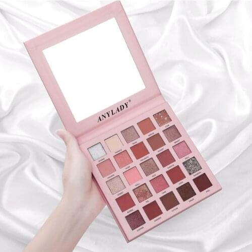 25 Colors European And American Style Matte Sequin Eyeshadow Pearl Glitter Powder Pork Belly Cookie Eyeshadow Palette