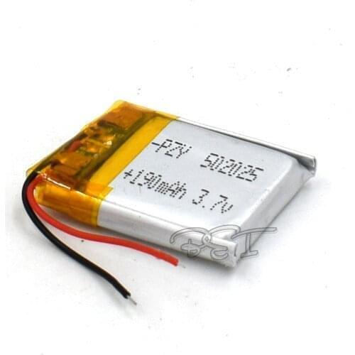 5Pcs 3.7V 502025 with protective plate 190mAh Rechargeable polymer lithium battery For PSP navigation Ebook core Li-ion Cell