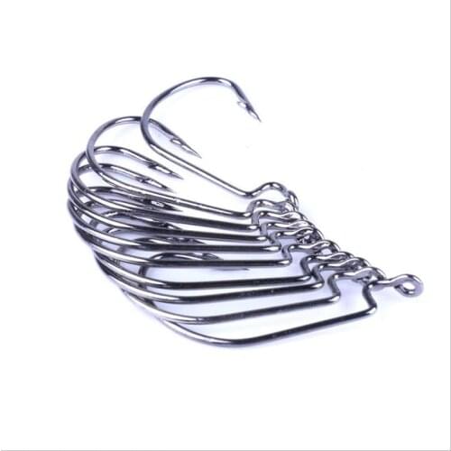 50pcs/lot sea hooks Fishing box crank hook 2#1#1/0#2/0#3/0# carp snap fishing big hooks tackles accessories fish hook