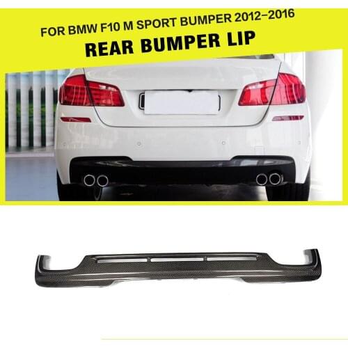 Car-Styling Carbon Fiber Rear Lip Diffuser Spoiler for BMW 525i 528i 5series F10 M Tech M sport Bumper Sedan 2011 - 2014