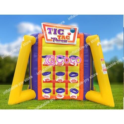 Free door shipping 1.5x3.5x2.8mH inflatable Tic Tac Throw games, carnival games inflatable basketball toss games for kids