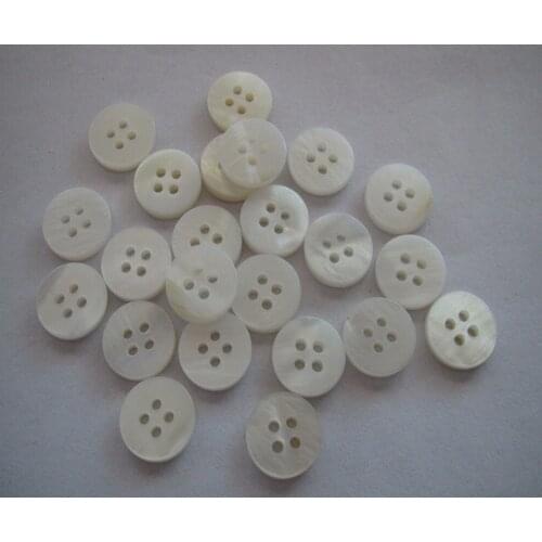 Free shipping 10mm fashion 4 holes shell button blouse mother of shell button double flat grade A button 100pcs