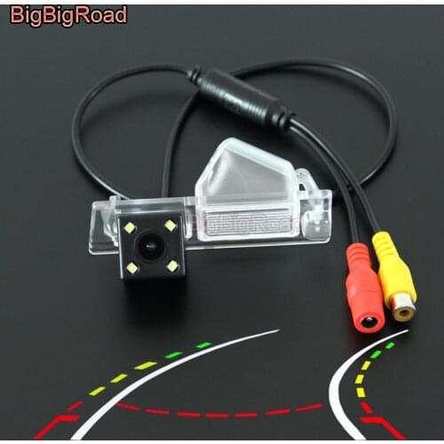 BigBigRoad Car Intelligent Dynamic Trajectory Tracks Rear View Backup CCD Camera For Jeep Cherokee 2014 2015 2016 KL renegade
