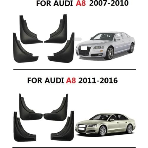 Car Mudflap For Audi A8 A8L 2007-2016 Fender Mud Guard Splash Flaps Mudguards Accessories 2009 2010 2011 2012 2013 2014 2015