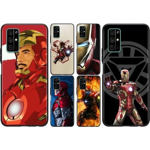 Marvel Iron Man For Huawei Honor 50 SE V30 View 20 V20 30i 30S 30 20S 20E 20i 20 Lite Pro Plus Black Phone Case