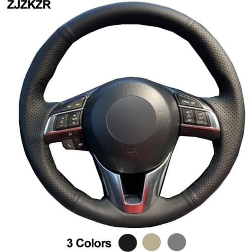 Car Auto Steering-Wheel Cover For Mazda CX-5 CX5 Atenza 2014 New Mazda 3 CX-3 2016- 2017 Mazda 2 2015 -2017 Scion iA 2016 Volant