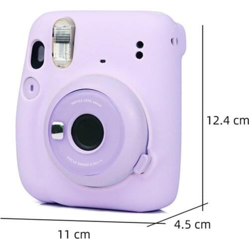 Portable Instant Camera Case Bag Holder Shell Solid with Shoulder Strap Compatible with Fujifilm Fuji Instax Mini 11