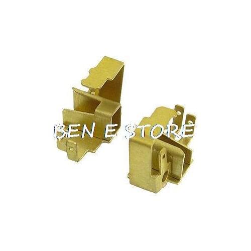 2pcs Replacement Gold Tone Metal Carbon Brush Holder for Angle Grinder for Bosch GWS 6-100/ Dongcheng FF03-100A