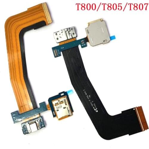 USB Charging Port Dock Connector Flex For Samsung Galaxy Tab S 10.5'' SM-T800 T805 T807 3G Version With Micro SD Card Holder