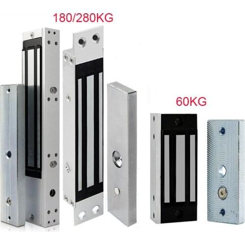 Single Door 12V Electric Magnetic Electromagnetic Lock 180KG (350LB) Holding Force for Access Control silver